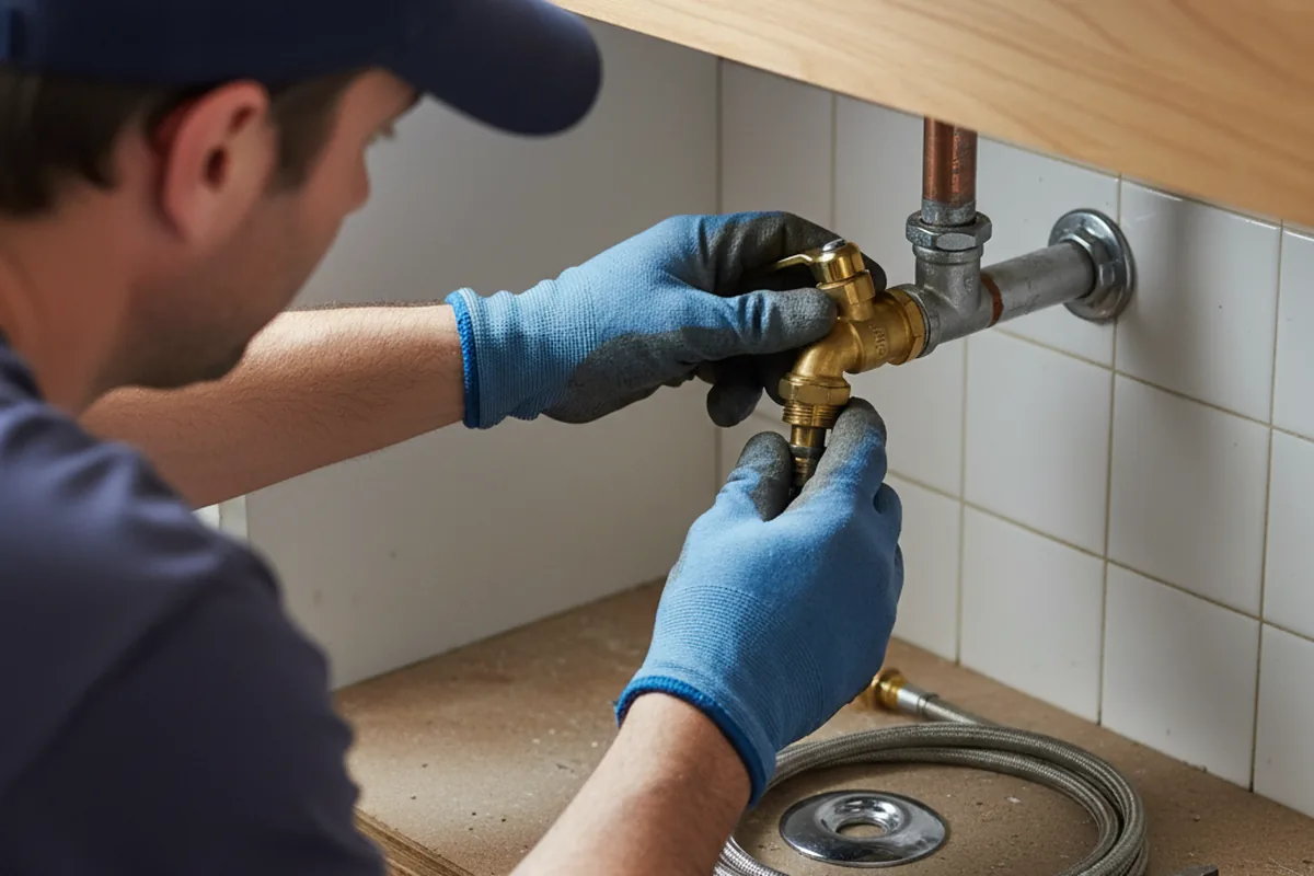 Shutoff valve and fitting work during Burst Pipe Repair in Gilcrest